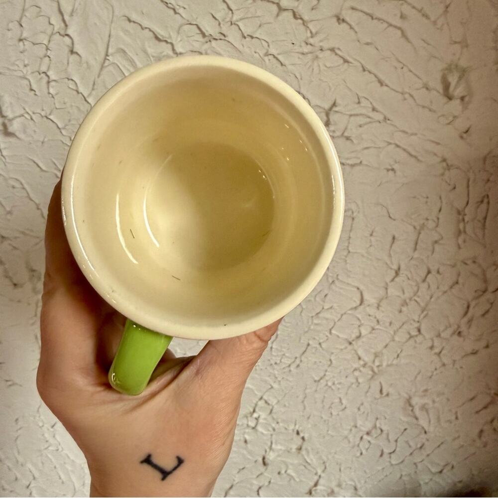 Vintage Avocado Green Mugs Set of 6 | USA Pottery Coffee Cups - Picture 6 of 7